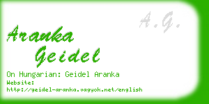 aranka geidel business card